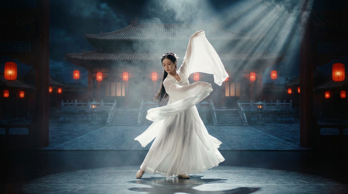 行情软件古典舞蹈视频《月下飞天》